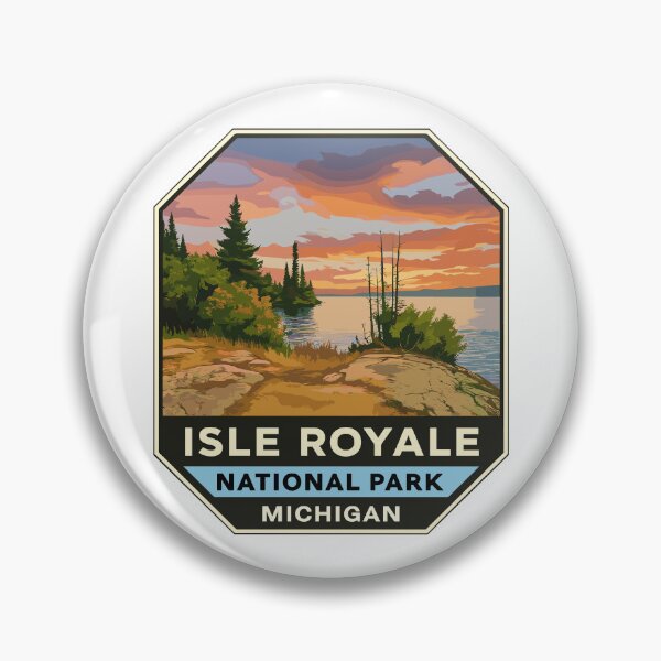 Item preview, Isle Royale National Park Retro Wilderness Sticker designed and sold by Ismeal Von.