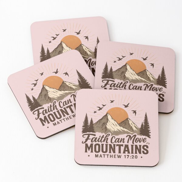 Item preview, Mountain Landscape Faith Can Move Mountains Matthew 17:20  designed and sold by Oddly Yours Goods.