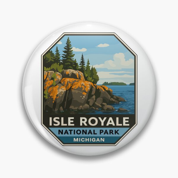 Item preview, Isle Royale National Park Retro Wilderness Sticker designed and sold by Ismeal Von.
