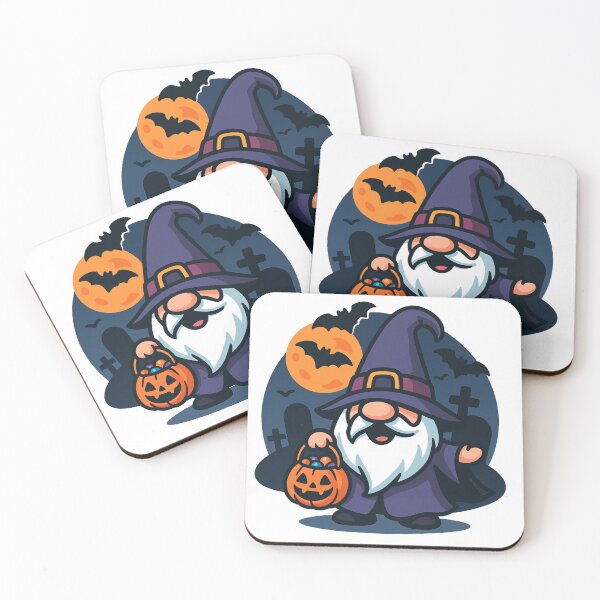 Item preview, Halloween Gnome with Witch Hat and Flying Bats T-Shirt – Cute Spooky Design designed and sold by PrintCreations9.