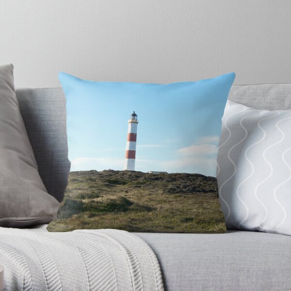 Lighthouse at Tarbet Ness Throw Pillow