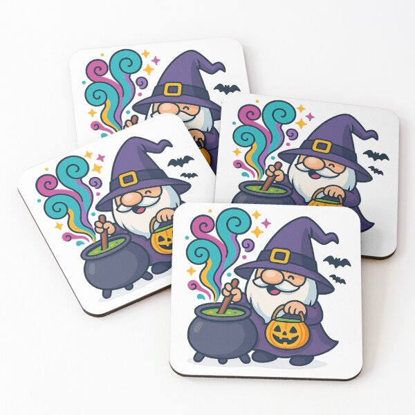 Item preview, Halloween Gnome Wizard Stirring Cauldron T-Shirt – Cute Magical Design designed and sold by PrintCreations9.
