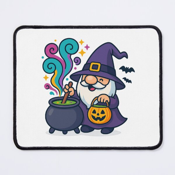 Item preview, Halloween Gnome Wizard Stirring Cauldron T-Shirt – Cute Magical Design designed and sold by PrintCreations9.