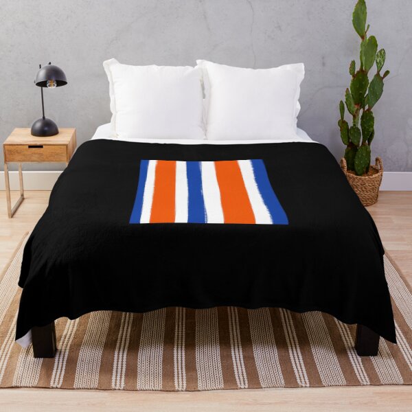 Item preview, Cobalt Blue And Orange Stripes Freehand designed and sold by helfenbart.