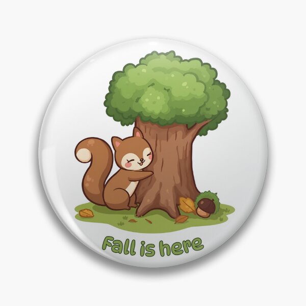 Item preview, Cute Autumn Squirrel with Tree Illustration designed and sold by Pixel--Threads.