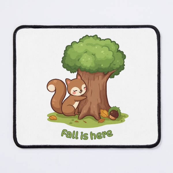 Item preview, Cute Autumn Squirrel with Tree Illustration designed and sold by Pixel--Threads.