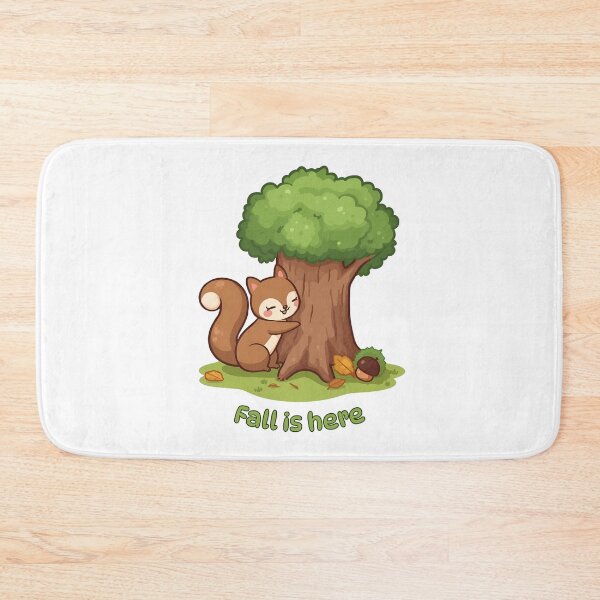 Item preview, Cute Autumn Squirrel with Tree Illustration designed and sold by Pixel--Threads.