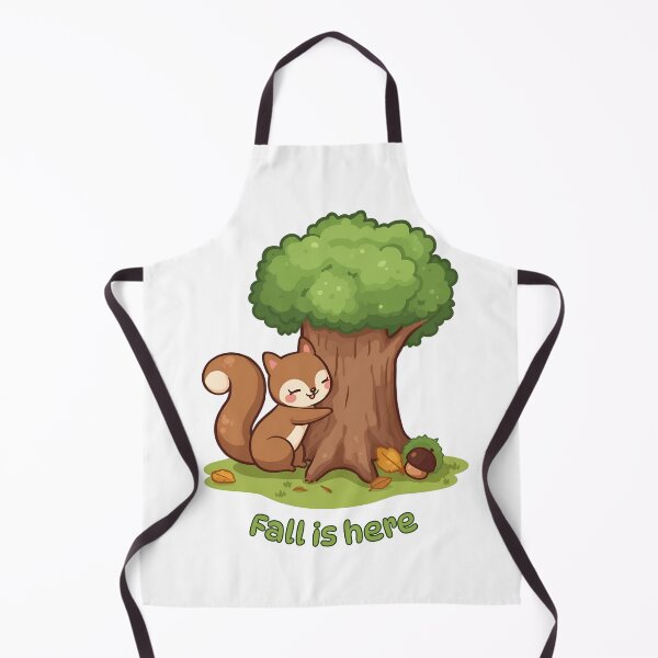 Item preview, Cute Autumn Squirrel with Tree Illustration designed and sold by Pixel--Threads.