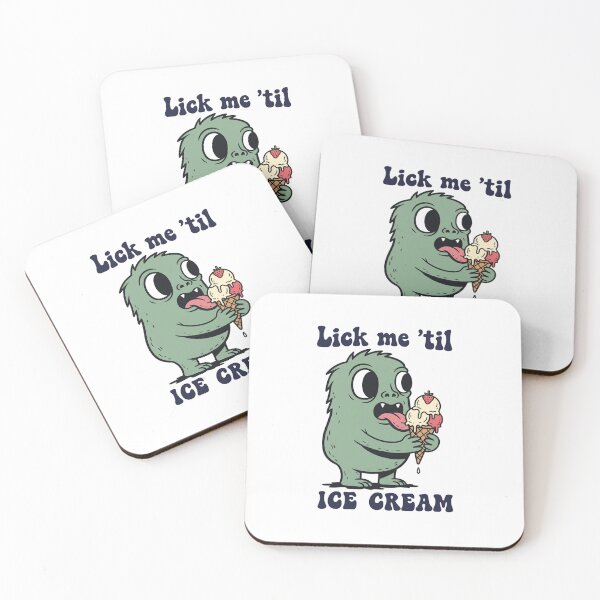 Item preview, Lick me, ice cream, pun, meme, funnyfits70, Humor, Funny, retro, vintages, funny quotes, animal humor, designed and sold by FunnyFits70.