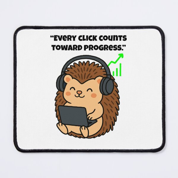 Item preview, Techy Hedgehog - Every Click Counts designed and sold by Latitude 1°N.