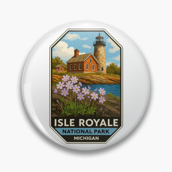 Item preview, Isle Royale National Park Retro Wilderness Sticker designed and sold by Ismeal Von.
