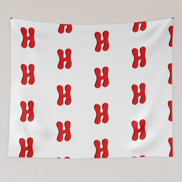 Item preview, Bold Red 3D Letter H – Playful Bubble Font designed and sold by uncoXab.