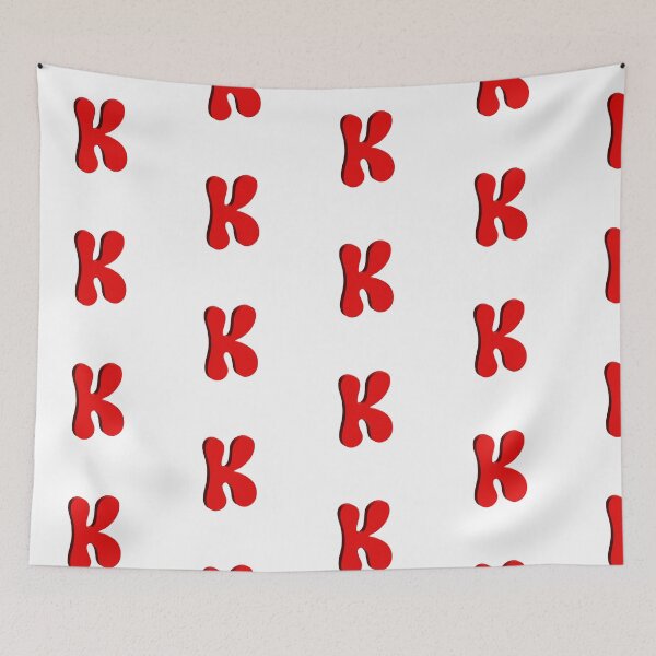 Item preview, Bold Red 3D Letter K – Playful Bubble Font designed and sold by uncoXab.