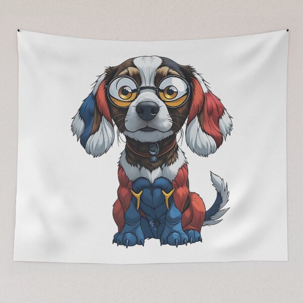 Item preview, Superhero Dog with Glasses Cute Art designed and sold by ArtDesignTp.