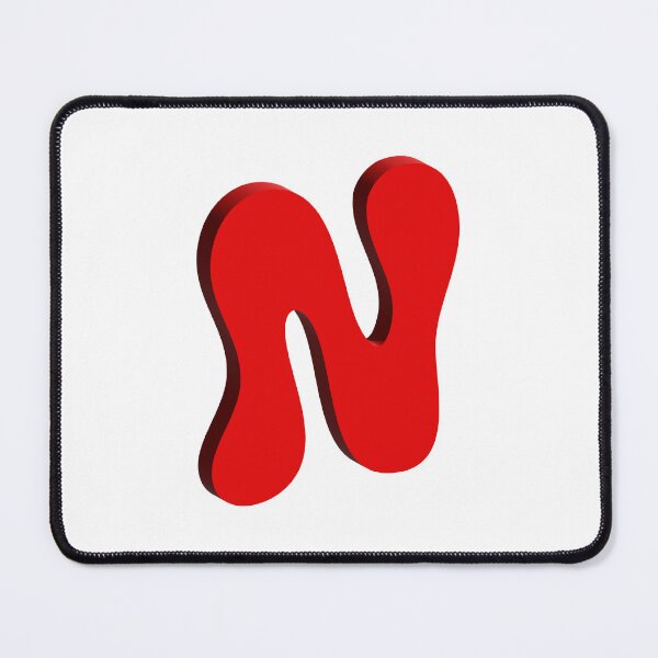 Item preview, Bold Red 3D Letter N – Playful Bubble Font designed and sold by uncoXab.