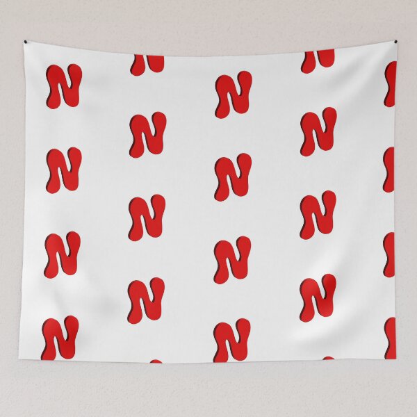 Item preview, Bold Red 3D Letter N – Playful Bubble Font designed and sold by uncoXab.