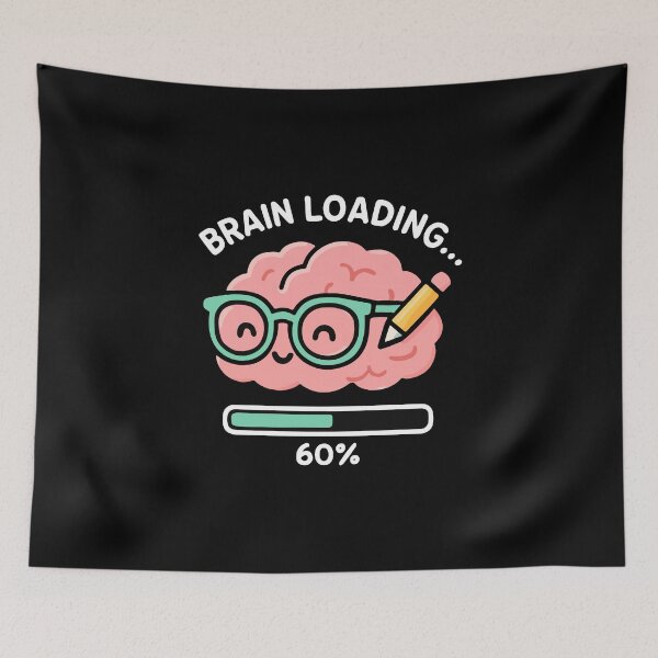 Item preview, Brain Loading Cute Kawaii Cartoon Design for School & Study designed and sold by Krasnovaovaova.
