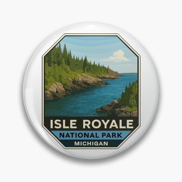 Item preview, Isle Royale National Park Retro Wilderness Sticker designed and sold by Ismeal Von.
