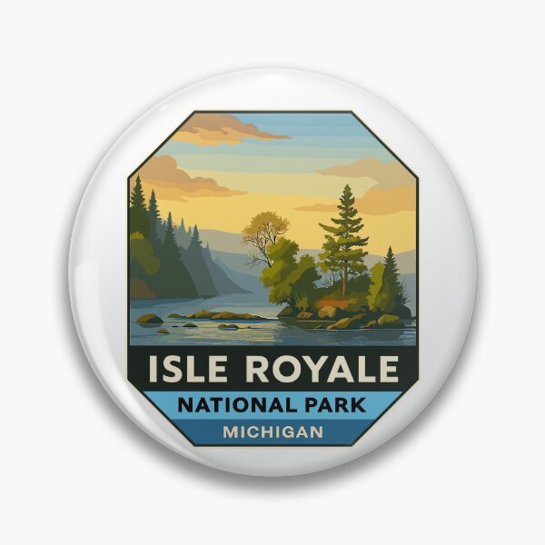 Item preview, Isle Royale National Park Retro Wilderness Sticker designed and sold by Ismeal Von.
