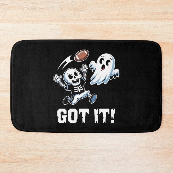 Item preview, Cheerful Skeleton Football Catch with Surprised Ghost designed and sold by SplashTastic.