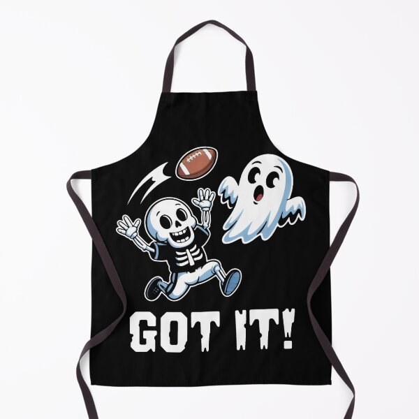 Item preview, Cheerful Skeleton Football Catch with Surprised Ghost designed and sold by SplashTastic.
