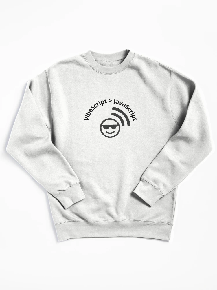 Thumbnail 1 of 6, Pullover Sweatshirt, VibeScript > JavaScript designed and sold by Programming Jokes.
