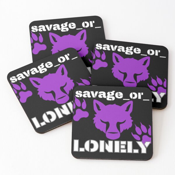 Item preview, Savage Or Lonely Funny Gifts For Wolf Lovers designed and sold by savageOR.