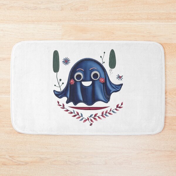 Item preview, Cute Blue Ghost with Flowers Art designed and sold by ArtDesignTp.