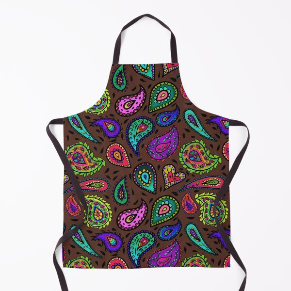 Item preview, Multicolor Paisley on Brown Background Beautiful Repeating Pattern designed and sold by CheriesArt.