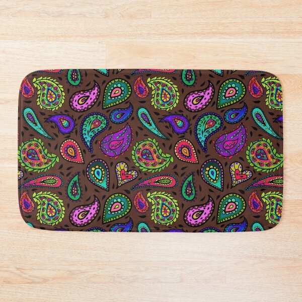 Item preview, Multicolor Paisley on Brown Background Beautiful Repeating Pattern designed and sold by CheriesArt.