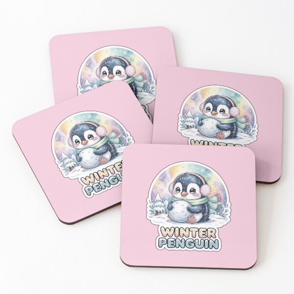 Item preview, Winter Penguin Cute Snowball Sticker – Kawaii Chibi Penguin Winter Wonderland Art designed and sold by Nuist25.