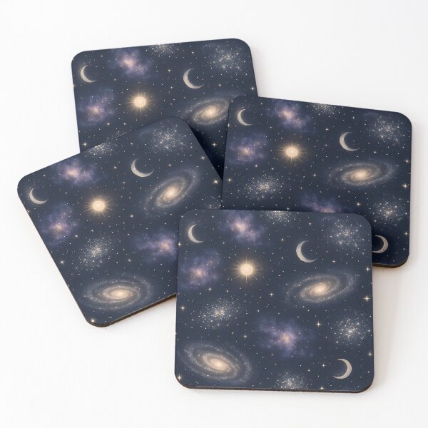 Item preview, Galaxy and Moon Pattern | Cosmic Nebula Starry Night Sky designed and sold by Buzzink.