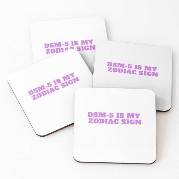 Item preview, DSM-5 Is My Zodiac Sign Funny Mental Health Sticker Purple designed and sold by Sketchy Stickers.