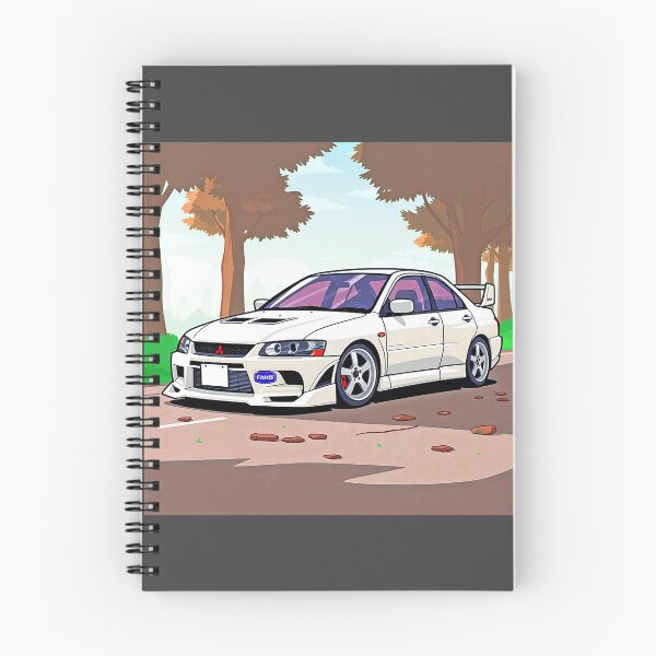 Artikelvorschau, Weiße Strichzeichnungen Mitsubishi Lancer EVO 9 – JDM Classic Design entworfen und verkauft von Aegy2024.