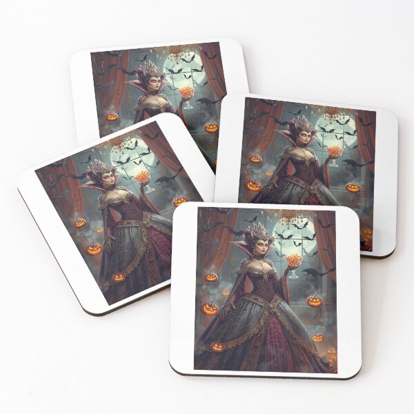 Item preview, Queen of Halloween – Luxury Glamour Fantasy Illustration designed and sold by RAKO13.