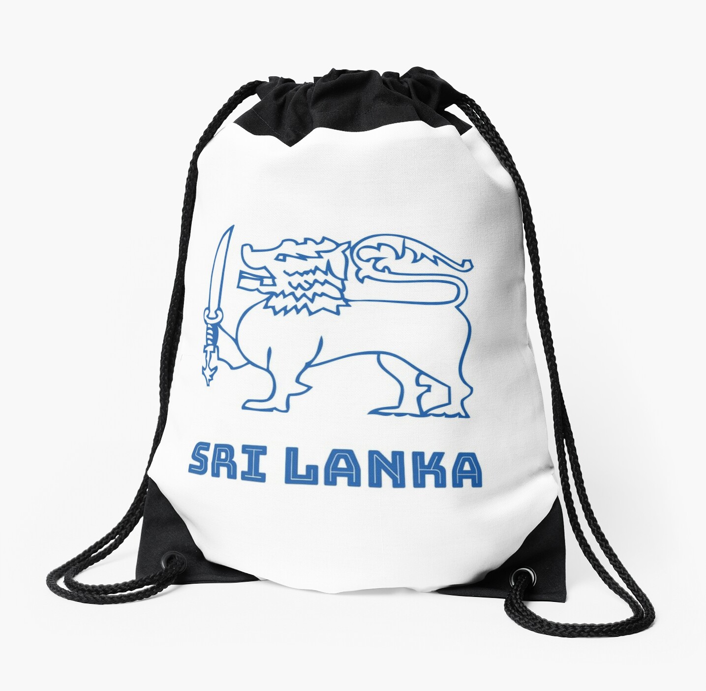 Sri Lanka Flag Lion With Sword Drawstring Bag By Hashtagsl