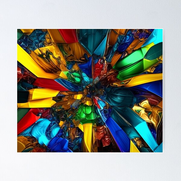 Item preview, Colorful Abstract Geometric Art designed and sold by Mixture-Designs.