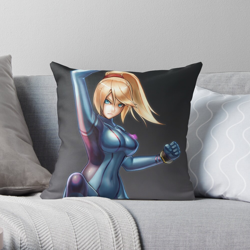 Zero Suit Samus Smash 4 Throw Pillow For Sale By Hybridmink Redbubble 