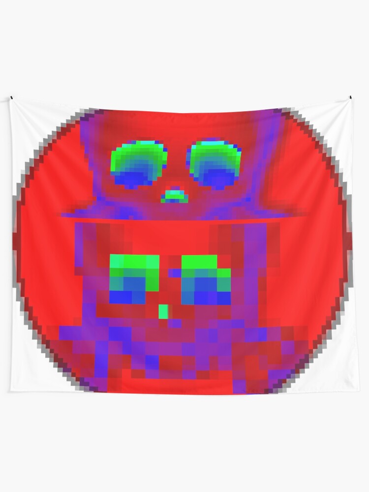 Alternate view of Emoji Skull Fluo 1 by RootCat Tapestry