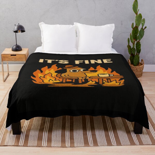 Item preview, This Is Fine Meme Dog – Funny Cartoon Fire Design designed and sold by VelureArt.