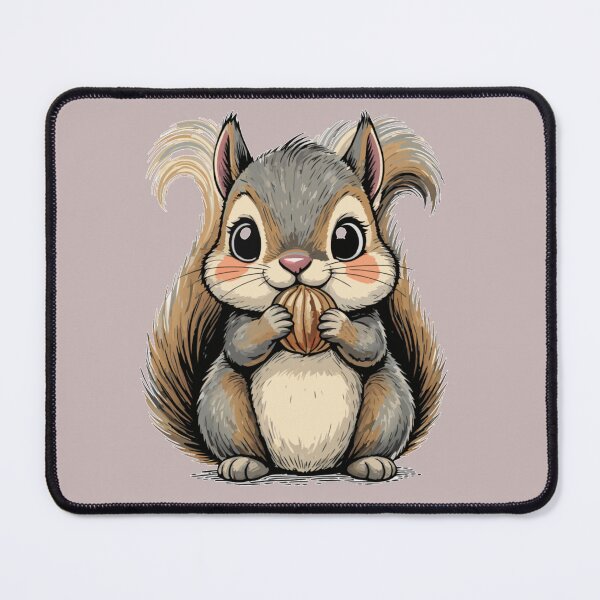 Item preview, Cute Cartoon Squirrel Holding a Nut – High-Quality PNG Illustration designed and sold by Royalsticker.