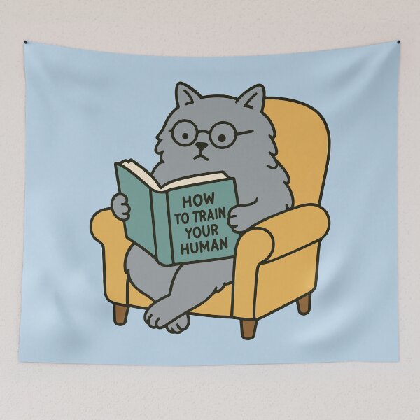 Item preview, How to Train Your Human – Clever Cat Chronicles designed and sold by SillyPawsStudio.