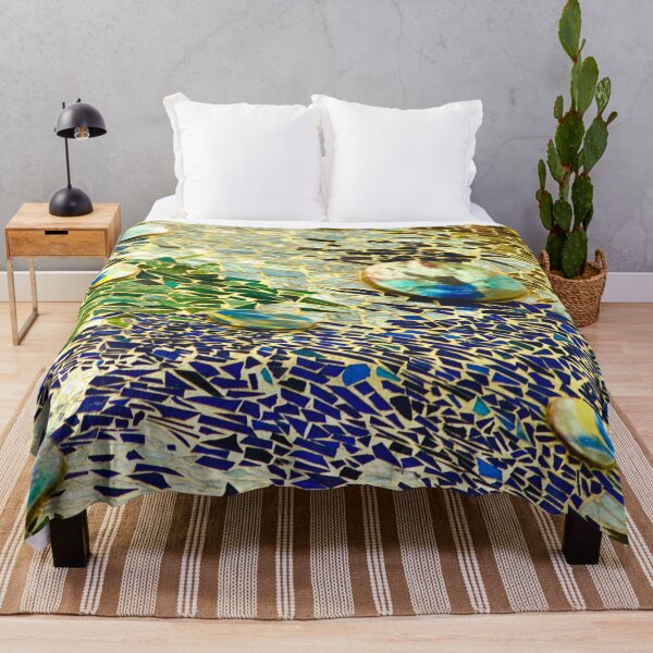 Item preview, Abstract Blue Green Spanish Mosaic designed and sold by Hena Tayeb.