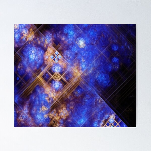 Item preview, Blue Fractal Cosmos Abstract Art designed and sold by Mixture-Designs.