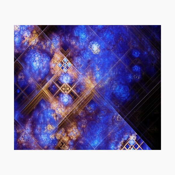 Artikelvorschau, Blue Fractal Cosmos Abstract Art entworfen und verkauft von Mixture-Designs.