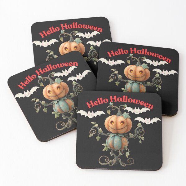 Item preview, Hello Halloween Cute Pumpkin and Bats Spooky Season Design designed and sold by Nickkhunsmile.