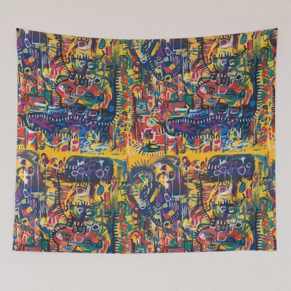 Item preview, abstract red yellow blue art designed and sold by aasiriartstudio.