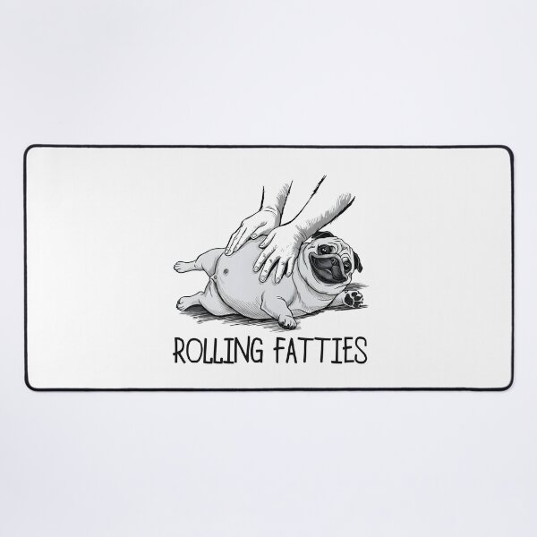 Item preview, Rolling Fatties Pug Chubby Dog Lover Pun Mom Dad Gifts designed and sold by DesignsByAnett.