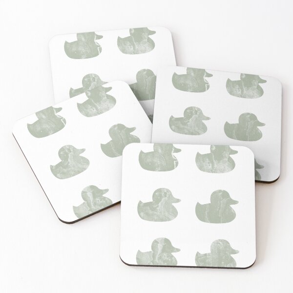 Item preview, Rubber ducky in sage green, abstract, duckies designed and sold by ArticraftShop.
