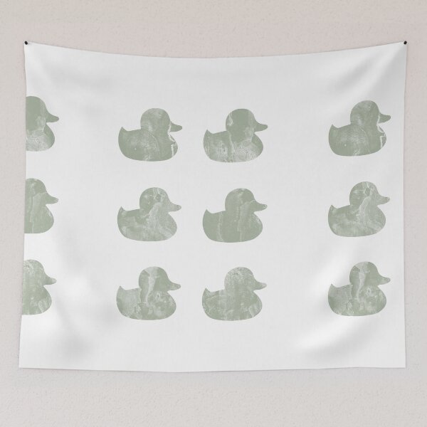 Item preview, Rubber ducky in sage green, abstract, duckies designed and sold by ArticraftShop.